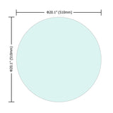 20" Inch Round Tempered Glass Table Top Clear Glass 1/4" Inch Thick Round Polished Edge - V.I.P Digital Presence