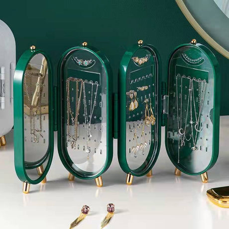 Jewelry storage box, earrings, necklaces, bracelets, jewelry boxes, household multifunctional foldable portable display racks - V.I.P Digital Presence