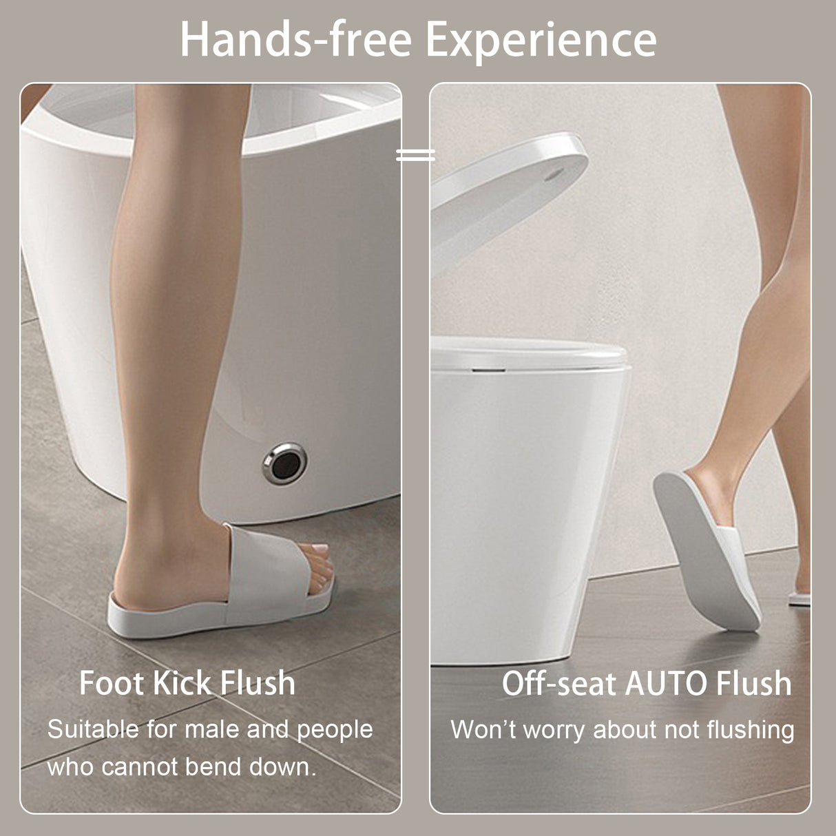 ST-GP-01 Smart Toilet with Heating, Portable Toilet with Automatic Opening and Closing, 1.28GPF Water Tank Free Toilet, White - V.I.P Digital Presence
