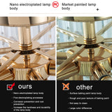 Gold Crystal Chandeliers,5-Tier Round Semi Flush Mount Chandelier Light Fixture,Large Contemporary Luxury Ceiling Lighting - V.I.P Digital Presence