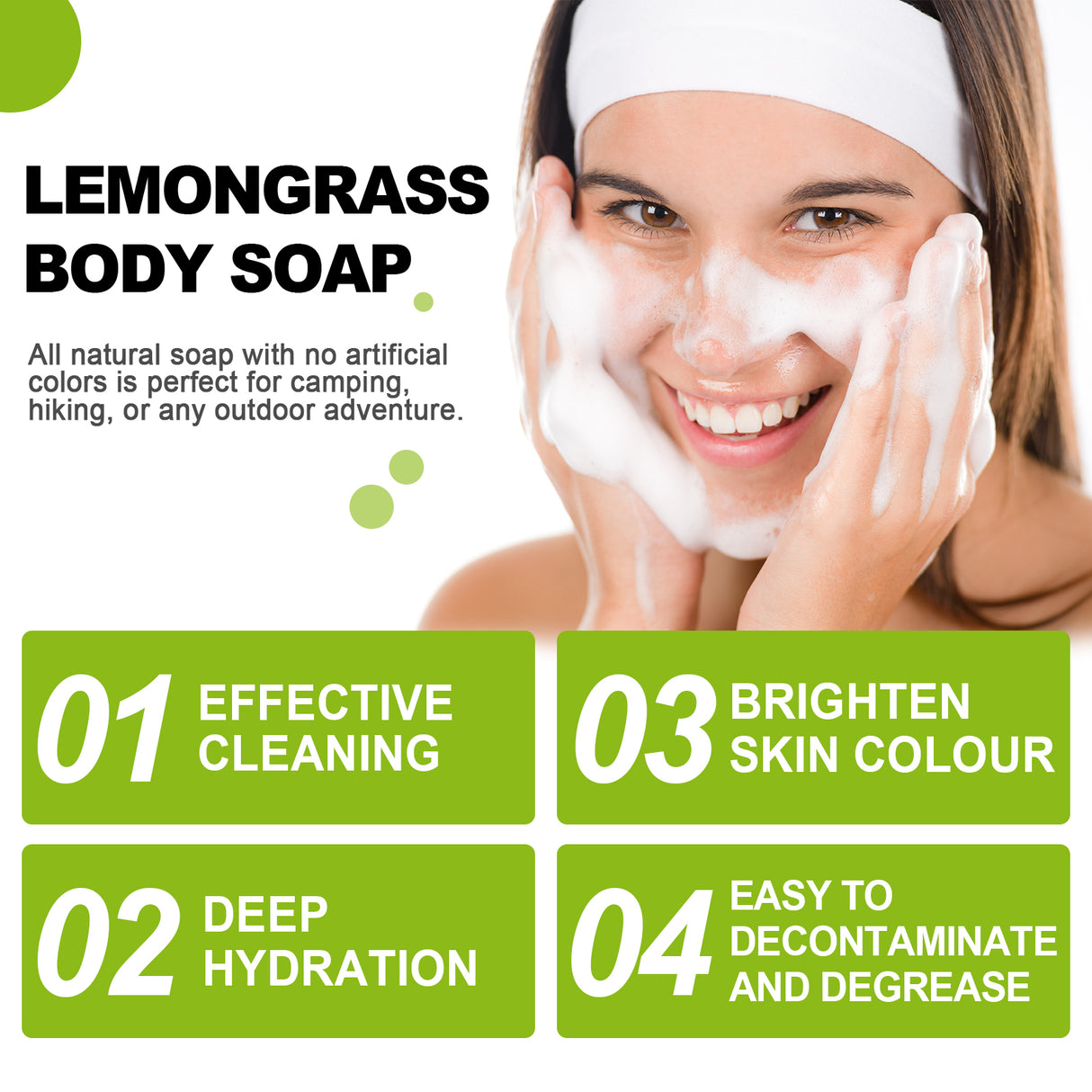 Citronella Bath Soap Gently Cleanses Skin, Lightening Acne Mark, Hydrating Oil Control Whitening Non-Sticky Soap - V.I.P Digital Presence