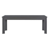 TREXM 3-piece retro cutlery set, rectangular stand table, and 2 wooden stools for 4 people (gray) - V.I.P Digital Presence