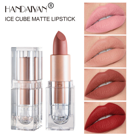 HANDAIYAN Matte Lipstick 12 Color Lipstick Not Easy To Fade Nude Pink Lipstick - V.I.P Digital Presence
