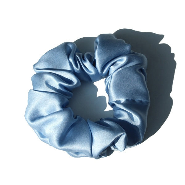 Pure Silk Large Scrunchies Ropes Hair Bands Ties Elastics Ponytail Holders for Women Girls Hair Accessories 19 Momme 3.5CM - V.I.P Digital Presence