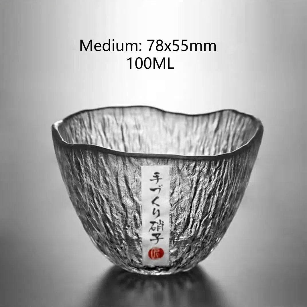 Small personal cup tea tasting cup hammer patterned kung fu heat-resistant glass single cup small cup tea cup - V.I.P Digital Presence