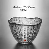 Small personal cup tea tasting cup hammer patterned kung fu heat-resistant glass single cup small cup tea cup - V.I.P Digital Presence