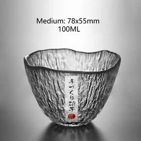 Small personal cup tea tasting cup hammer patterned kung fu heat-resistant glass single cup small cup tea cup - V.I.P Digital Presence