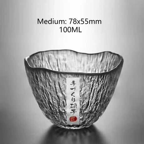 Small personal cup tea tasting cup hammer patterned kung fu heat-resistant glass single cup small cup tea cup - V.I.P Digital Presence