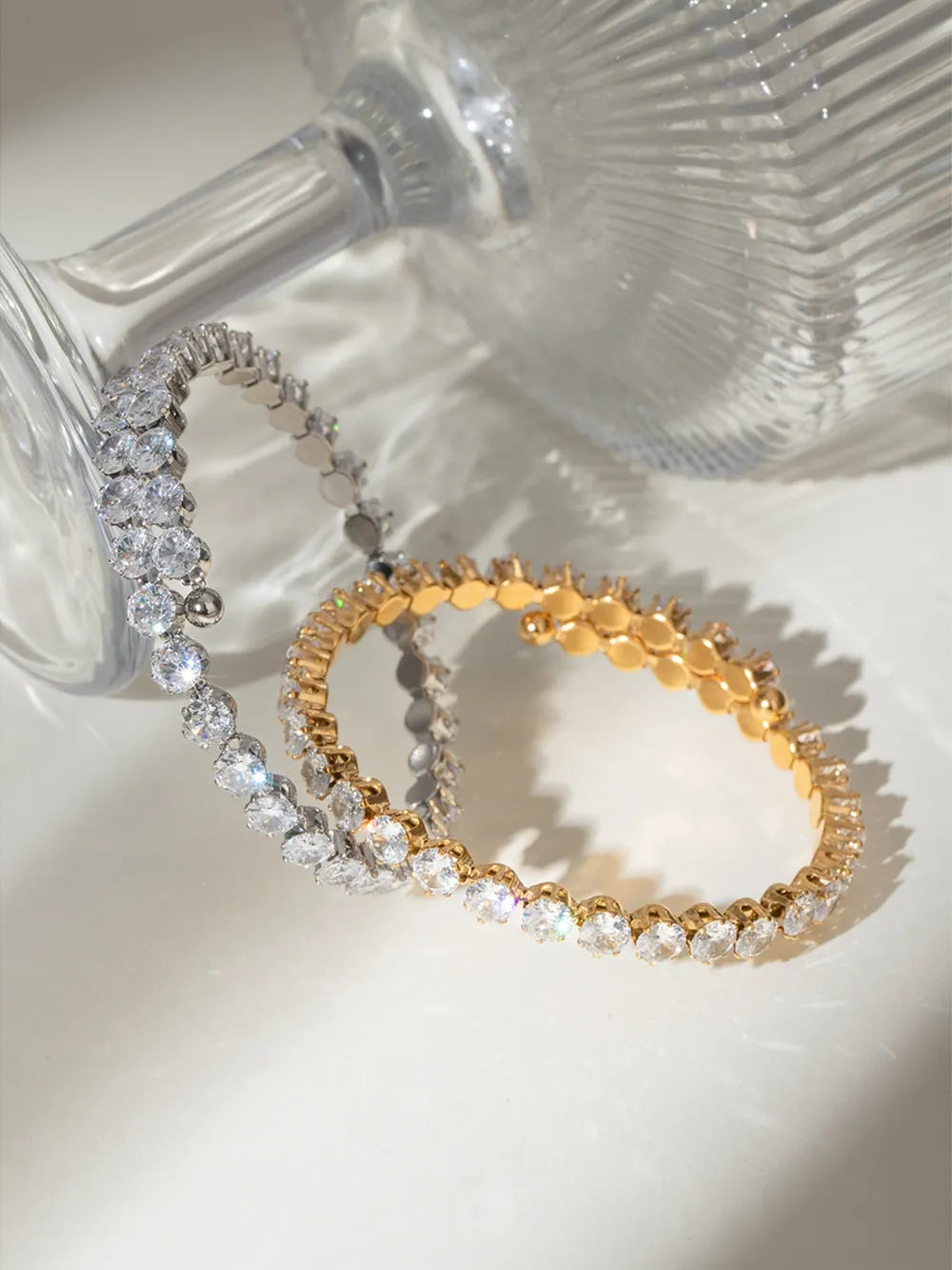 Stainless Steel Inlaid Zircon Bracelet - V.I.P Digital Presence