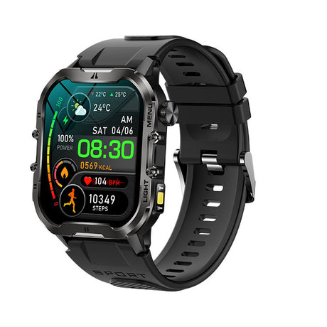 New T26LED flashlight outdoor three-proof Bluetooth call waterproof encoder body temperature multi-sports true blood oxygen - V.I.P Digital Presence