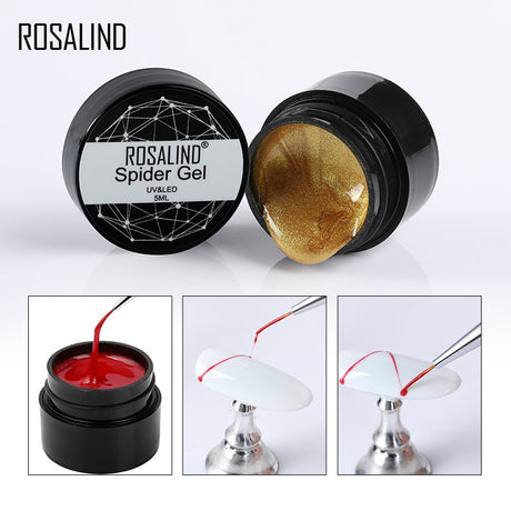 ROSALIND Gel Spider Line For Nails Art Gel Polish UV Colors Painting Gel Nail Polish Spider Gel Lacquer Web Stickers Gel Polish - V.I.P Digital Presence