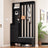 39.3'W70.8'H multifunctional corridor shoe cabinet with soft padded nail board and black hanger with entrance hook - V.I.P Digital Presence