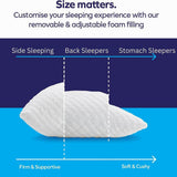 Shredded Memory Foam Bed Pillows for Sleeping, with Washable Removable Bamboo Cooling Sleep Pillow for Back and Side Sleeper - V.I.P Digital Presence