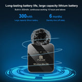 Wireless lavalier microphone mobile phone outdoor live recording noise reduction 1-to-2 wireless microphone - V.I.P Digital Presence