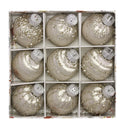 Christmas balls, silk balls, winding balls, painted balls, 8cm, 9pcs, boxed Christmas decorations - V.I.P Digital Presence