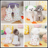 Puppy costume Teddy Schnauzer peach heart gauze skirt - V.I.P Digital Presence
