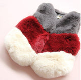 Melario Outerwear &amp; Coats Nueva Moda Otoño Invierno Chaleco Grueso y Cálido de Piel Sintética Lindo Chaleco de Cuello en V de Piel con Retazos Ropa para Niñas 