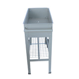 Aveyas mobile metal elevated garden bed cart, with legs, elevated flowerpot box with wheels (gray) - V.I.P Digital Presence