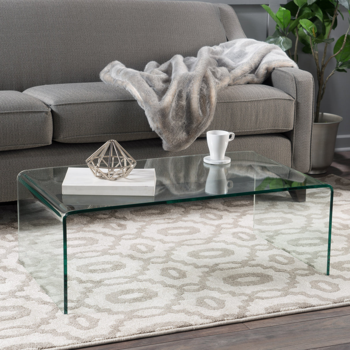 COFFEE TABLE 12MM TEMPERED BENT GLASS - V.I.P Digital Presence