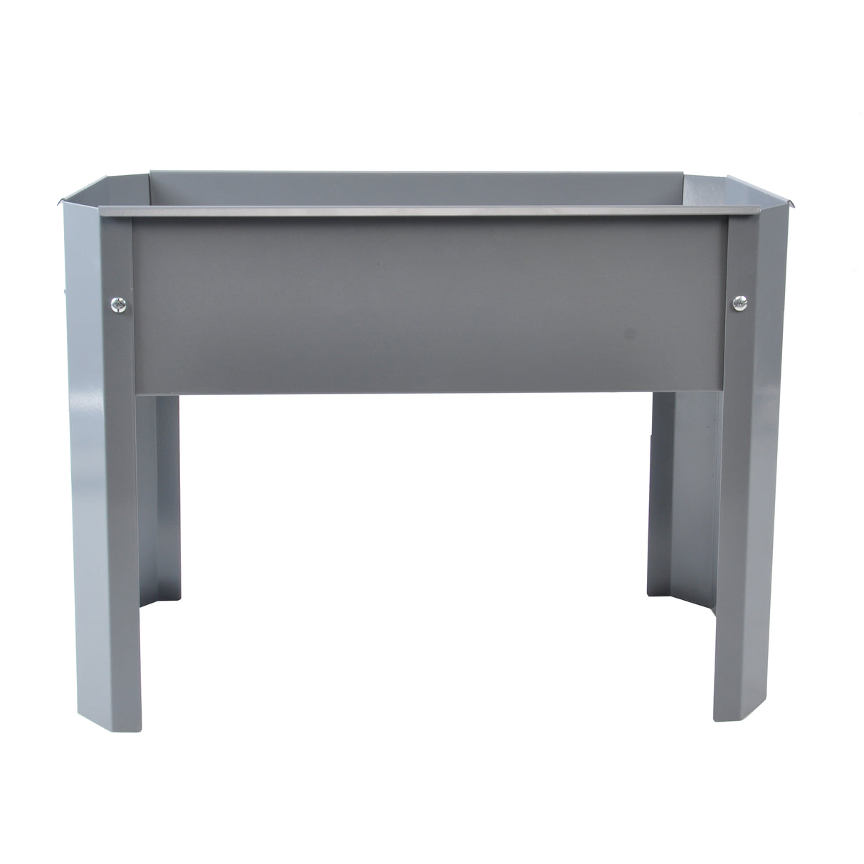 Elevated garden bed, metal elevated outdoor flowerpot box, suitable for backyard and terrace, large flowerpot Grey + Steel - V.I.P Digital Presence