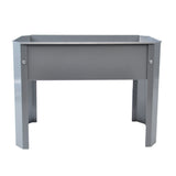 Elevated garden bed, metal elevated outdoor flowerpot box, suitable for backyard and terrace, large flowerpot Grey + Steel - V.I.P Digital Presence