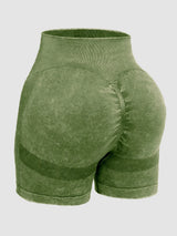 Washed High Waist Active Shorts - V.I.P Digital Presence