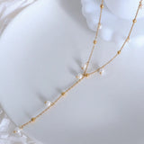 18K Gold-Plated Pearl Drop Necklace - V.I.P Digital Presence