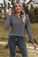Drawstring Dropped Shoulder Hooded T-Shirt - V.I.P Digital Presence
