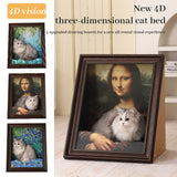 3D Mona Lisa Cat Scratcher with Removable Oil Painting Frame - V.I.P Digital Presence