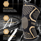 Sports knee pads moisture wicking deodorizing copper ion knee pads basketball hiking running copper fiber knee pads - V.I.P Digital Presence