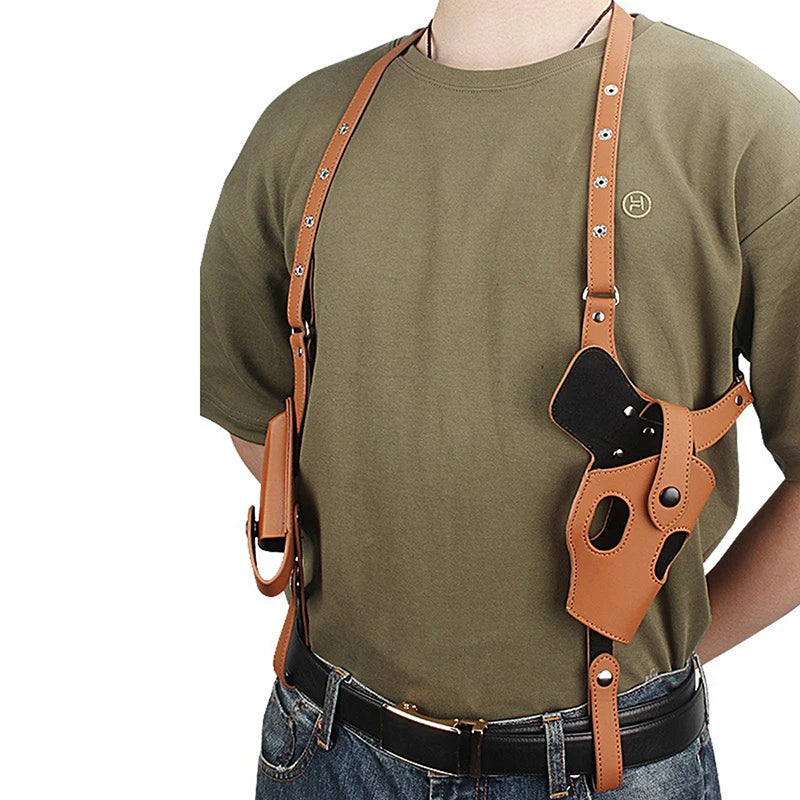 Tactical Concealed Gun Holster Military Leather Underarm Gun Shoulder Bag Hunting 1911 Glock Pistol Right Hand Hidden Holster - V.I.P Digital Presence