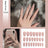 Nail Art Fake Nails Stiletto Tips Clear Press on Long False with Glue Coffin Stick Display Full Cover Artificial Designs Matte - V.I.P Digital Presence