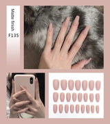 Nail Art Fake Nails Stiletto Tips Clear Press on Long False with Glue Coffin Stick Display Full Cover Artificial Designs Matte - V.I.P Digital Presence