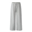 Street Trend Loose Straight Leg Long Pants Men's Sports Sweatpants Solid Color Versatile Casual Ankle Drawstring Trousers - V.I.P Digital Presence