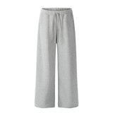 Street Trend Loose Straight Leg Long Pants Men's Sports Sweatpants Solid Color Versatile Casual Ankle Drawstring Trousers - V.I.P Digital Presence