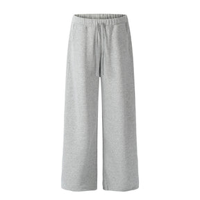 Street Trend Loose Straight Leg Long Pants Men's Sports Sweatpants Solid Color Versatile Casual Ankle Drawstring Trousers - V.I.P Digital Presence