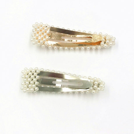 Women Bridal Vintage Faux Pearl Wrapped Hairpins Girl Glitter Accessory Gold/Silver Metal Alloy Hair Clip Water Drop Wedding - V.I.P Digital Presence