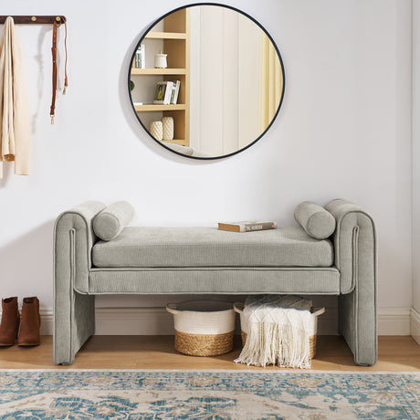 Bedroom storage stool, linen storage stool, large storage space, 50.39 inches - V.I.P Digital Presence