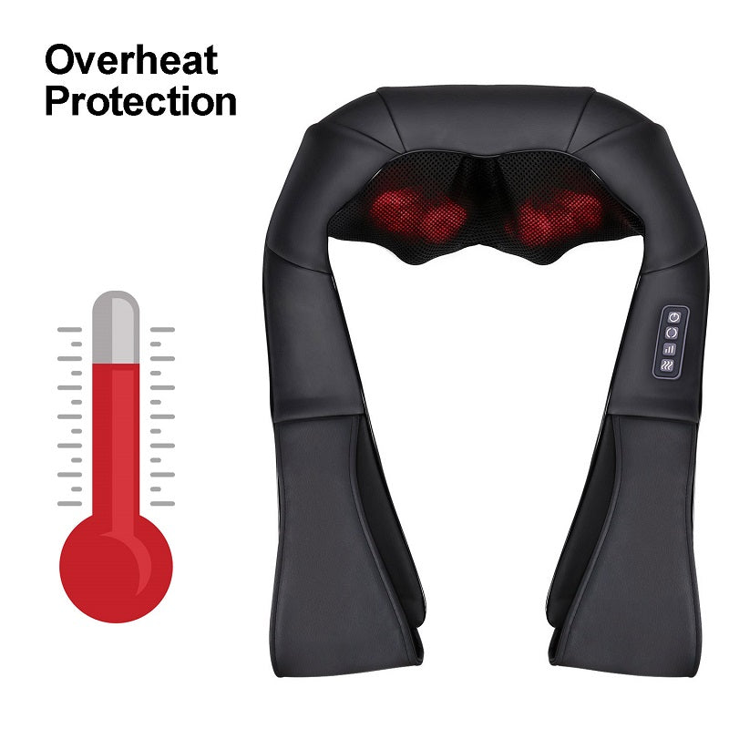 LUYAO LY-580A+1 shiatsu deep kneading heated Neck shoulder back body massager massage belt shawl massage machine - V.I.P Digital Presence
