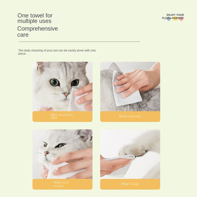 Pet Wet Wipes 80 Sheets Dog Cat Wet Tissues No Rinse Cleaning Eye Tear Stains Body Supplies Wet Tissues - V.I.P Digital Presence