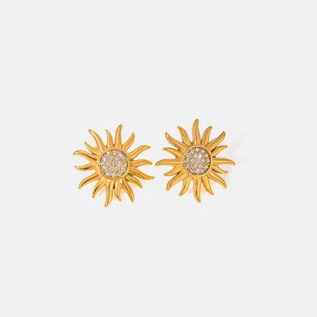 Stainless steel sunflower jewelry flower earrings for women - V.I.P Digital Presence