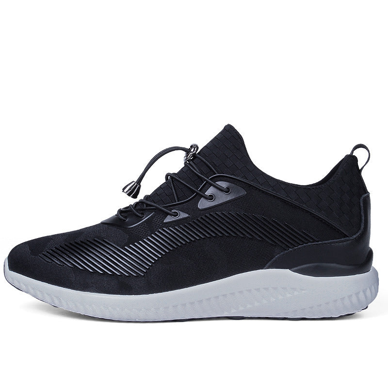 Internal height increasing men's shoes 8CM sports shoes with thick sole and no lace up invisible height increasing shoes - V.I.P Digital Presence