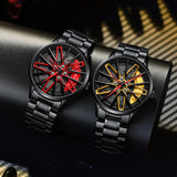 New Top Brand Luxury Mens Watches Stainless Steel Car Wheel Hub Quartz Watch For Men Military Sport Watch Relogio Masculino - V.I.P Digital Presence