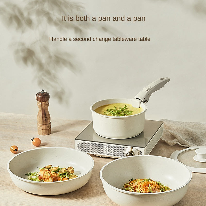 Detachable cookware set, pot, wheat rice stone, flat bottomed pan, non stick pan, frying pan, household handle - V.I.P Digital Presence