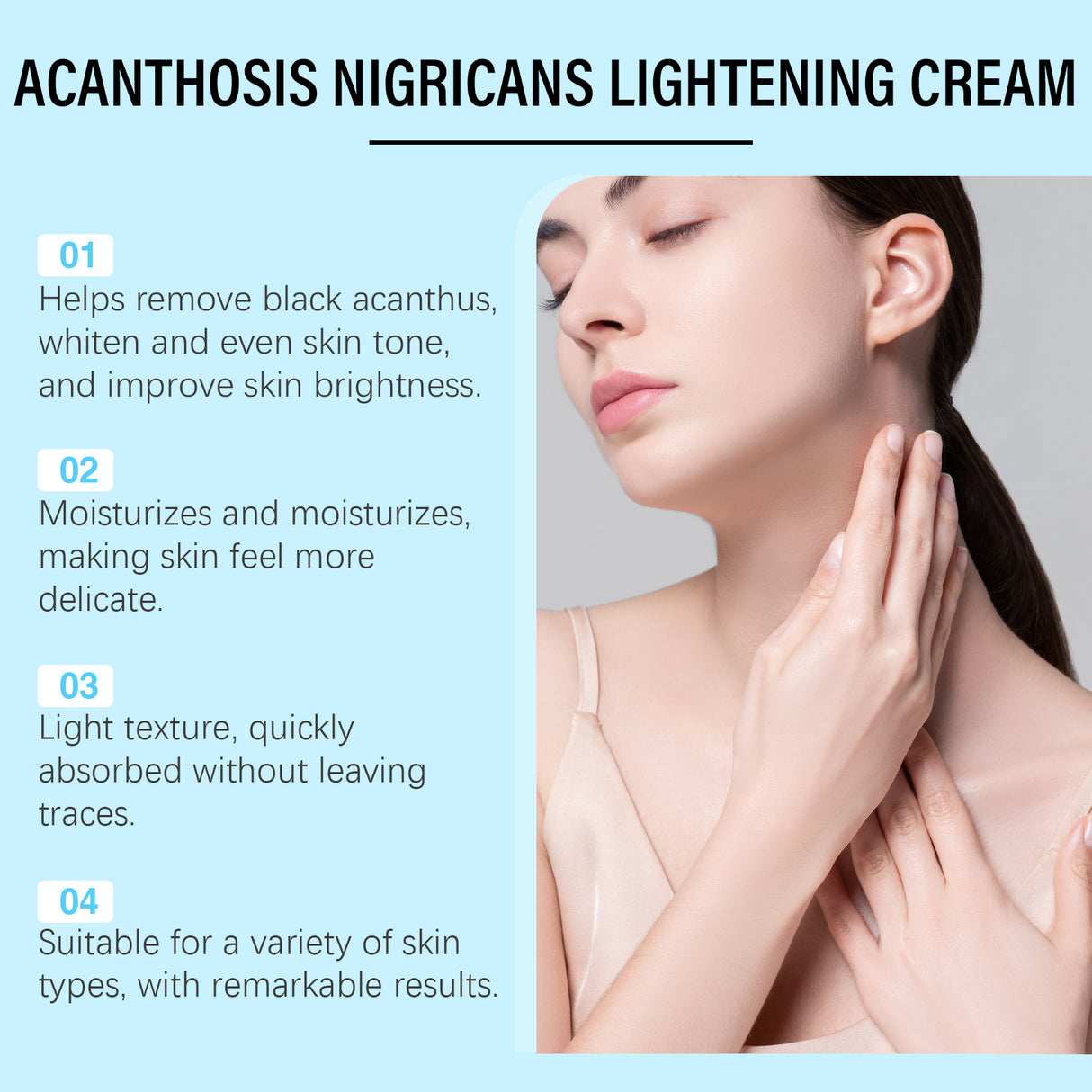 Ouhoe Black Acanthoderm Whitening Cream Soft Moisturizing, Moisturizing, Tender Skin Refreshing, Non-Greasy Elbow Neck Line Care - V.I.P Digital Presence
