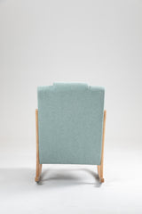 Rocking Chair Upholstered Fabric Rocking Armchair Indoor with High Backrest Glider Chairs and Lumbar Pillow for Living Room - V.I.P Digital Presence