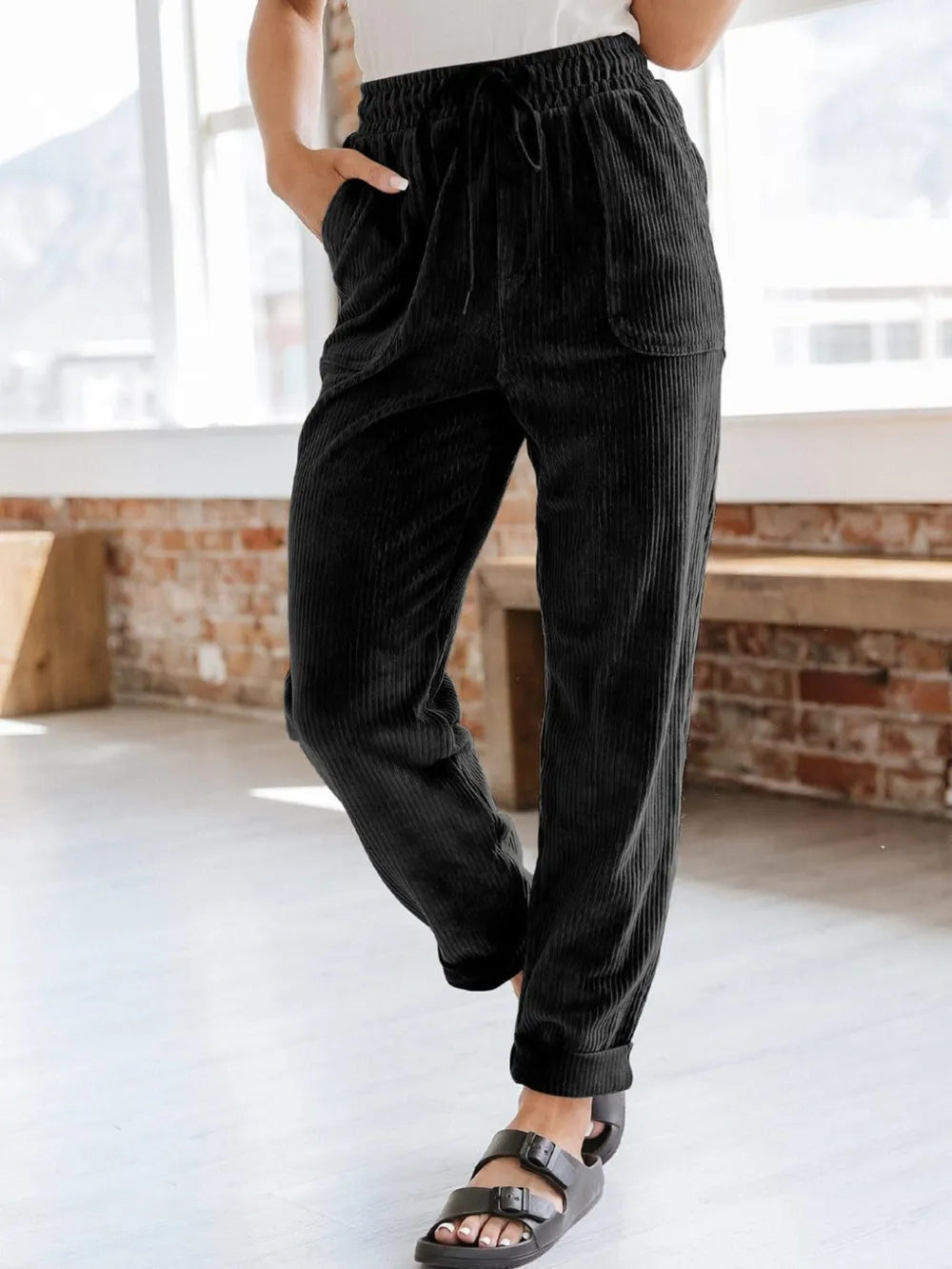 Drawstring Pants with Pockets - V.I.P Digital Presence