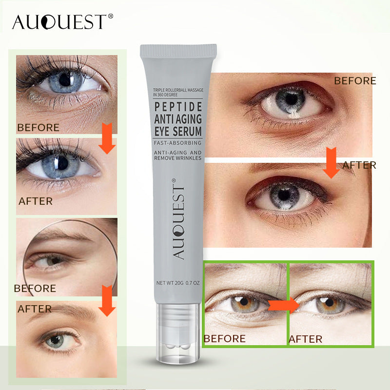 AUQUEST Polypeptide Eye Serum Cream Collagen Roller Eye Cream Massage Stick Dilute Eye Bag Eye Cream - V.I.P Digital Presence