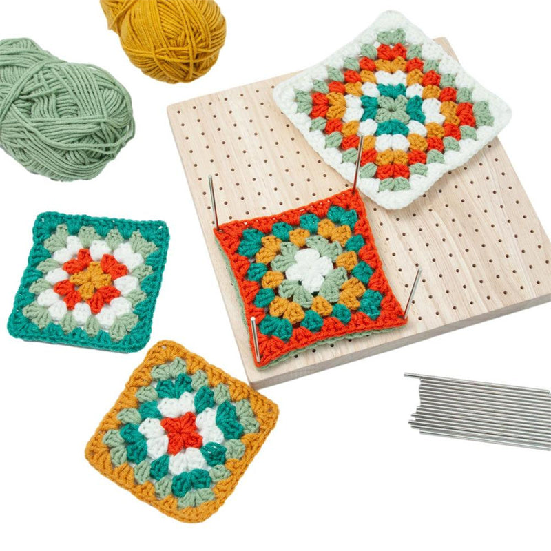 Wooden blocking board Manual wool grid board With 324 Small Holes For Setting Sewing - V.I.P Digital Presence