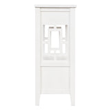 36'' Farmhouse Pine Wood Console Table Entry Sofa Table with 4 Drawers & 1 Storage Shelf (Antique White) - V.I.P Digital Presence
